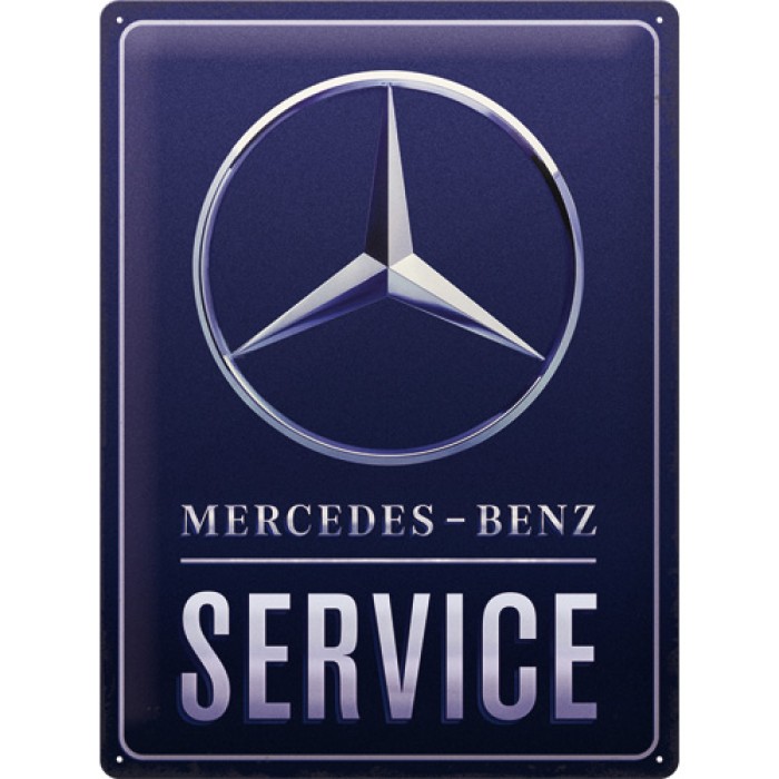 Nostalgic Μεταλλικός πίνακας Mercedes Benz - Service Blue Nostalgic Μεταλλικός πίνακας Mercedes Benz - Service Blue
