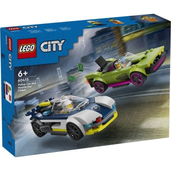LEGO POLICE CAR AND MUSCLE CAR CHASE