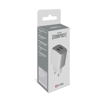 CELLY ΦΟΡΤΙΣΤΗΣ ΤΑΞΙΔΙΟΥ 2USB 2.4Α ΛΕΥΚΟΣ