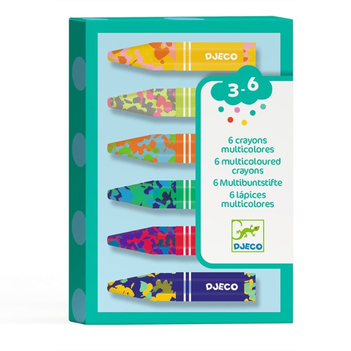 Djeco 6 κηρομπογιές πολύχρωμες Djeco 6 κηρομπογιές πολύχρωμες