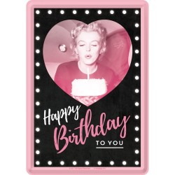 Nostalgic Μεταλλική κάρτα σε φάκελο Marilyn - Happy Birthday