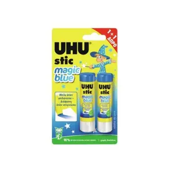 ΚΟΛΛΑ UHU STICK 8,2GR MAGIC BLUE 1+1 ΔΩΡΟ
