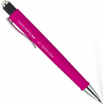 ΜΗΧΑΝIKO ΜΟΛΥΒΙ FABER CASTELL POLYMATIC ΡΟΖ 0.7(Β) ME ΓΟΜΑ 133328