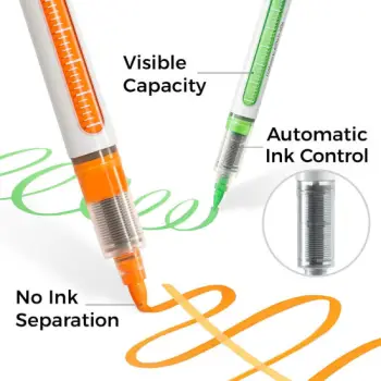 Μαρκαδόροι ακρυλικού πινέλου Ohuhu Direct-ink Nahuku – σετ 24 χρωμάτων σε μαύρη θήκη