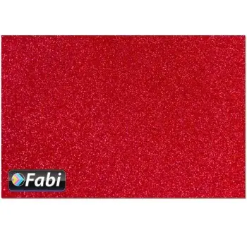 ΧΑΡΤΟΝΙ GLITTER FABI 50X70 ΚΟΚΚΙΝΟ