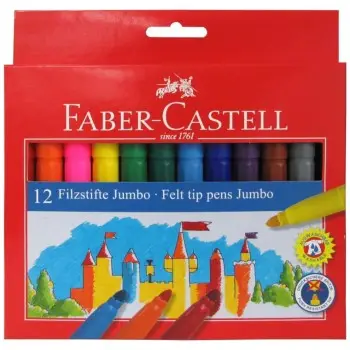 ΜΑΡΚΑΔΟΡΟΙ FABER-CASTELL JUMBO  12 ΧΡΩΜΑΤΑ