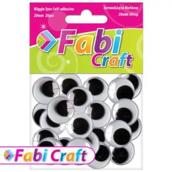 Ματάκια Αυτοκόλλητα Fabi 20mm 20τεμ
