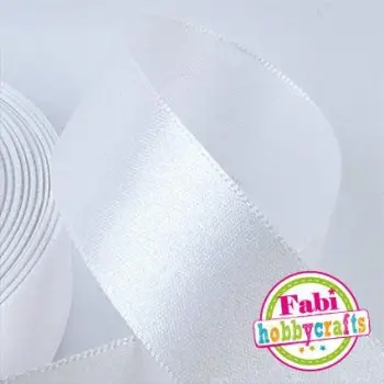 Κορδέλα Fabi Σατέν 15mm x 50y Άσπρο