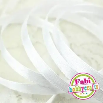 Κορδέλα Fabi Σατέν 6mm x 50y Άσπρο