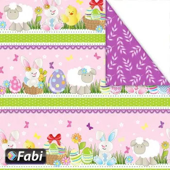 Χαρτόνι Fabi 50x70εκ Πάσχα Joy Bunny Pink 1455051
