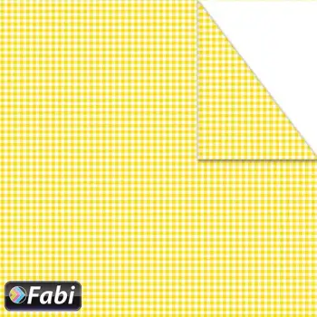Cardboard printed double-sided 50x70cm Mini Plaid Yellow