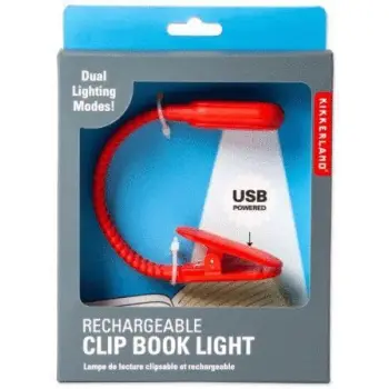 Φωτιστικό Kikkerland επαναφορτιζόμενο για βιβλία Κόκκινο