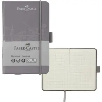ΣΗΜΕΙΩΜΑΤΑΡΙΟ ΚΑΡΕ ΜΕ ΚΛΕΙΣΙΜΟ ΜΕ ΛΑΣΤΙΧΟ FABER CASTELL NOTEBOOK 194 ΣΕΛΙΔΕΣ Α6 ΓΚΡΙ