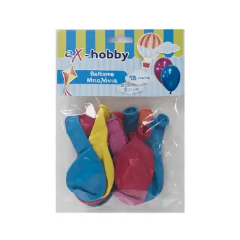 ΜΠΑΛΟΝΙΑ eX-HOBBY 21-28cm ΜΕΤΑΛΙΖΕ ASSORTED 12τεμ 401492