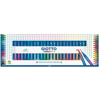 Μαρκαδόροι με διπλή μύτη Giotto Turbo Pro σετ 30τεμ.