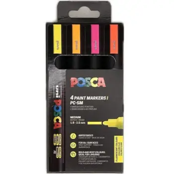 POSCA ΣΕΤ 4 ΜΑΡΚΑΔΟΡΟΙ PC-5M NEON COLOURS