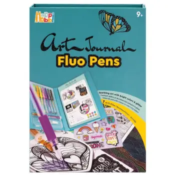 HAPPIHOBBI ART JOURNAL ΗΜΕΡΟΛΟΓΙΟ ΜΕ FLUO ΣΤΥΛΟ