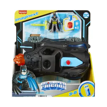 FISHER-PRICE - IMAGINEXT SUPER FRIENDS - BATMOBILE ΜΕ ΦΩΤΑ ΚΑΙ ΗΧΟΥΣ - HGX96 - ΔΙΑΦ. 2025