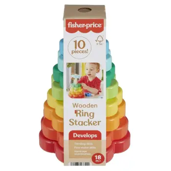 FISHER-PRICE - ΞΥΛΙΝΗ ΠΥΡΑΜΙΔΑ ΠΑΙΧΝΙΔΙ ΚΙΝΗΤΙΚΩΝ ΔΕΞΙΟΤΗΤΩΝ - HXT77