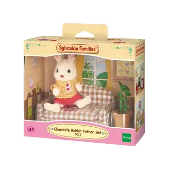 Sylvanian Families Chocolate Rabbit Father Set (Sofa)