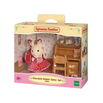 Sylvanian Families Chocolate Rabbit Sister Set (Desk)