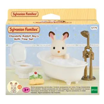 Sylvanian Families Chocolate Rabbit Boy's Bath Time Set