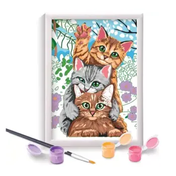 PAINT & FRAME ΖΩΓΡΑΦΙΖΩ ΜΕ ΑΡΙΘΜΟΥΣ: FUNNY KITTIES