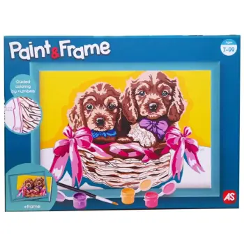 PAINT & FRAME: ADORABLE PUPPIES