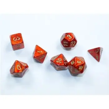 ΣΕΤ 7 MINI ΠΟΛΥΕΔΡΑ ΖΑΡΙΑ - SCARAB SCARLET/GOLD - CSX20414
