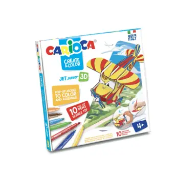 CARIOCA ΣΕΤ ΖΩΓΡΑΦΙΚΗΣ CREATE & COLOR JET JUNIOR 3D ΠΑΖΛ (+ 10 ΜΑΡΚΑΔΟΡΟΙ)