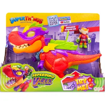 SUPERZINGS ΔΕΙΝΟΣΑΥΡΟΣ ΜΕ ΦΙΓΟΥΡΑ SUPERDINO V-REX