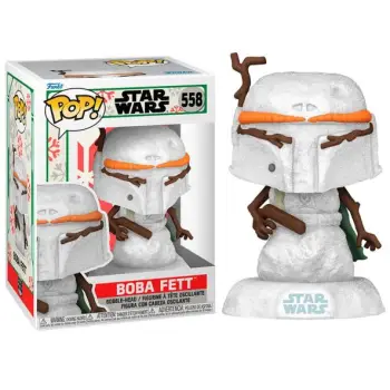 FUNKO POP! DISNEY STAR WARS: HOLIDAY - BOBA FETT (SNWMN) #558 BOBBLE-HEAD VINYL FIGURE