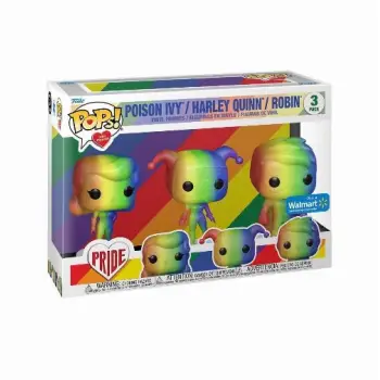 FUNKO POPS! WITH PURPOSE DC PRIDE: 3-PACK HEROES - POISON IVY, HARLEY QUINN, ROBIN (SPECIAL EDITION)
