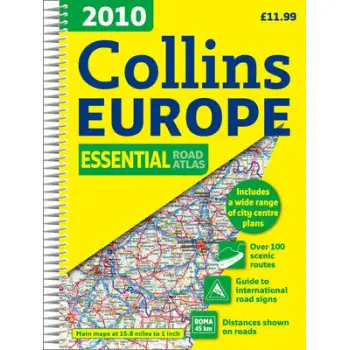 COLLINS EUROPE ROAD ATLAS PB SPIRAL BOUND