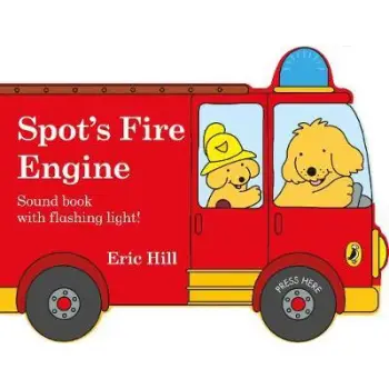 SPOT'S FIRE ENGINE SHAPED BOOK WITH SIREN AND FLASHING LIGHT! HC BBK