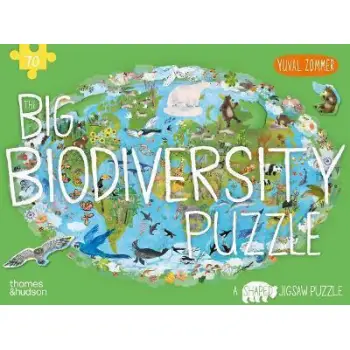 The Big Biodiversity Puzzle A Shaped Jigsaw Puzzle by Yuval Zommer