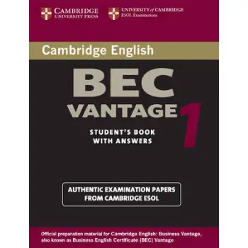 CAMBRIDGE BEC VANTAGE 1 SB W/A