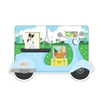 PARIS SCOOTER SHAPED COVER STICKY NOTES  PB