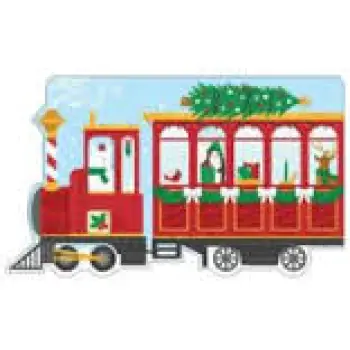 CHRISTMAS TRAIN SHAPED COVER STICKY NOTES