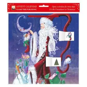 SANTA NAD THE MOON ADVENT CALENDAR ( WITH STICKERS)  HC