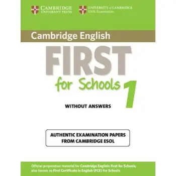 CAMBRIDGE ENGLISH FIRST FOR SCHOOLS 1 WO/A @