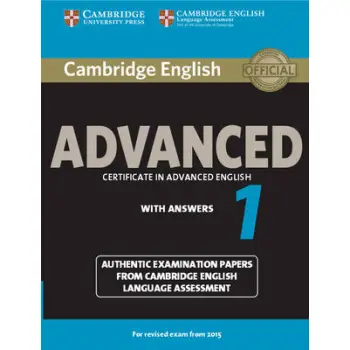 CAMBRIDGE ENGLISH ADVANCED 1 SB W/A (FOR REVISED EXAM FROM 2015)
