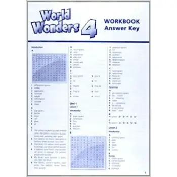 WORLD WONDERS 4 WB ANSWER KEY