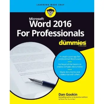 WORD 2016 FOR PROFESSIONALS FOR DUMMIES PB