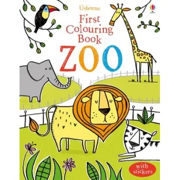 USBORNE : FIRST COLOURING BOOK ZOO PB