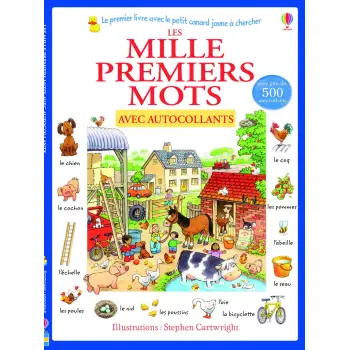 USBORNE : LES MILLE PREMIERS MOTS AVEC AUTOCOLLANTS POCHE