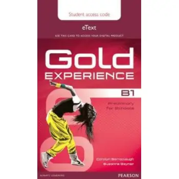 GOLD EXPERIENCE E-TEXT STUDENT'S ACCESS CARD B1