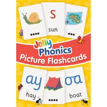 JOLLY PHONICS PICTURE FLASH CARDS : IN PRECURSIVE LETTERS