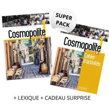 COSMOPOLITE 1 SUPER PACK (LIVRE + CAHIER + LEXIQUE + CADEAU SURPRISE)