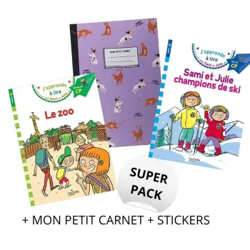 J'APPRENDS A LIRE AVEC SAMI ET JULIE SUPER PACK (+ MON PETIT CARNET + STICKERS)